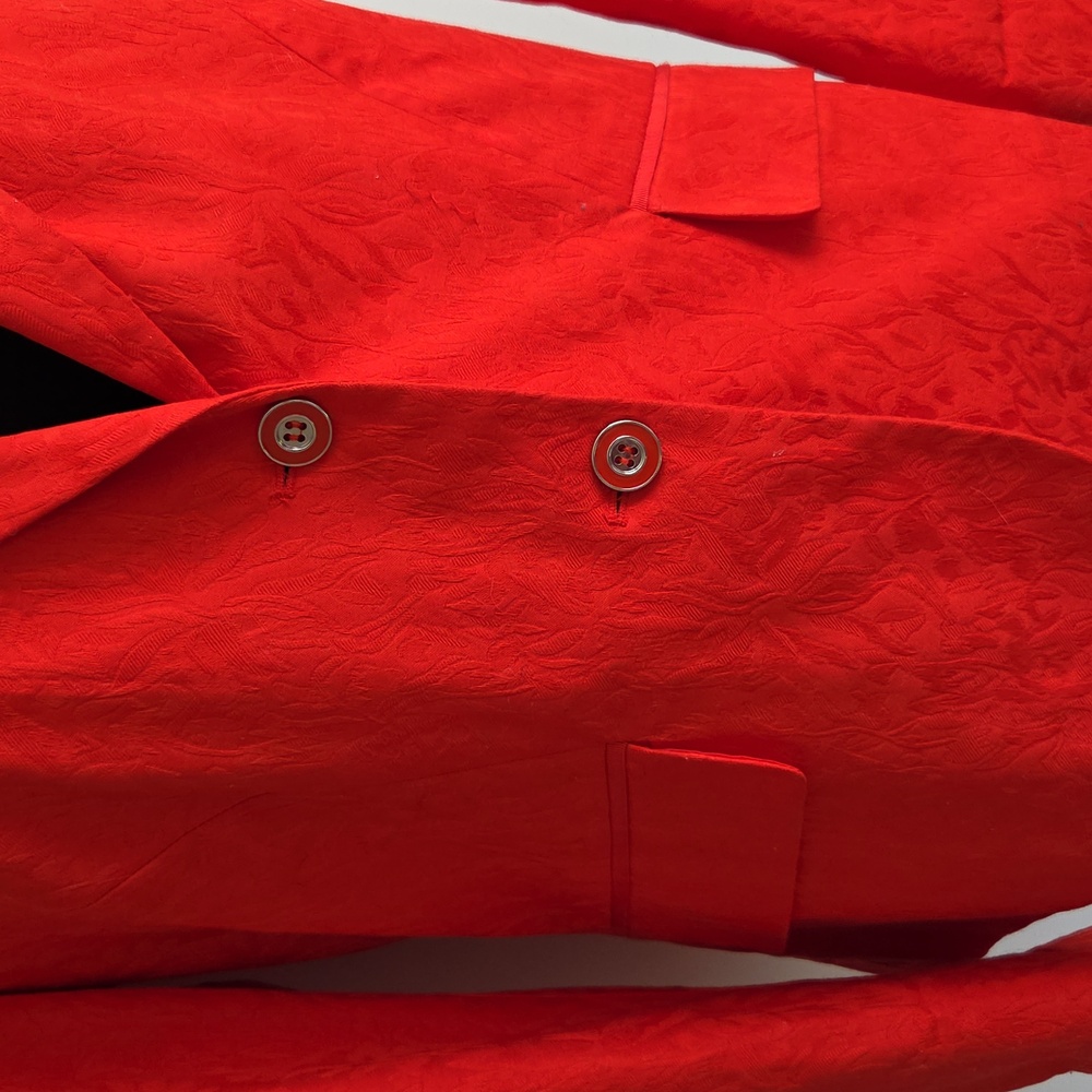 7th Avenue New York & Company Orange Button-Down Tailored Jacket - Size 12 - Picture 8 of 17